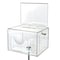 Azar Displays XL Clear Lottery Box, Adjustable Pedestal Floor Stand w/ Pocket, Lock & Keys, Pedestal 206325-CLR - alternate 3